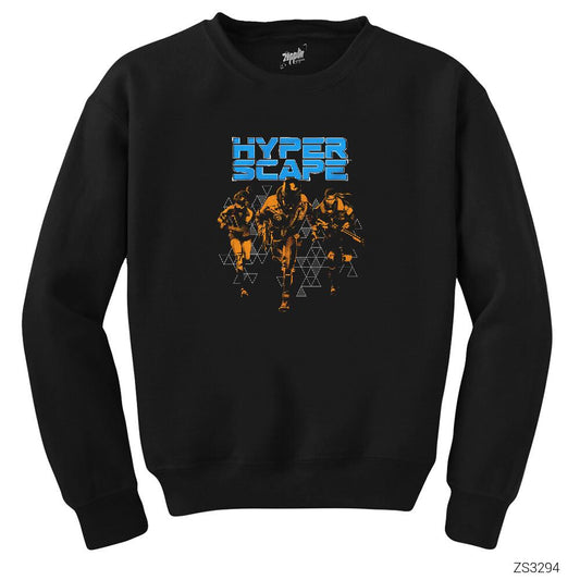 Hyper Scape Attacking Siyah Sweatshirt
