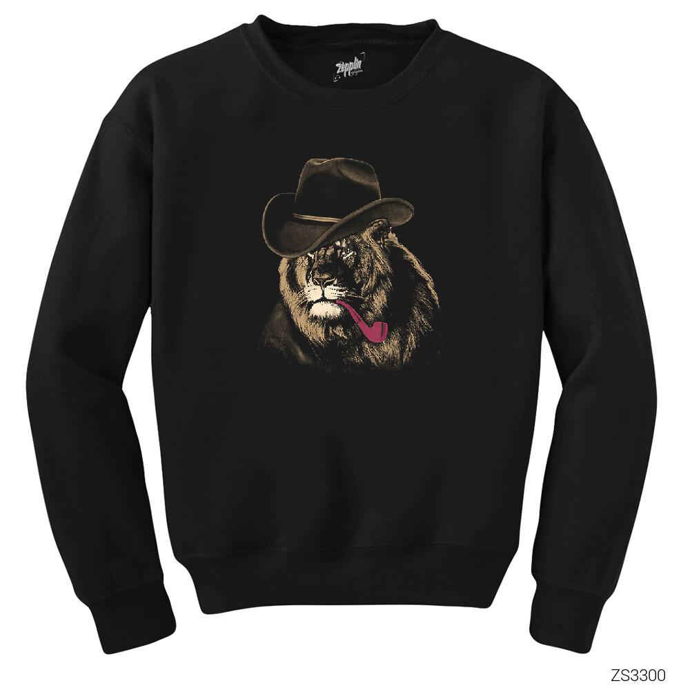 Aslan Kovboy Siyah Sweatshirt