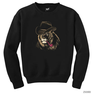 Aslan Kovboy Siyah Sweatshirt