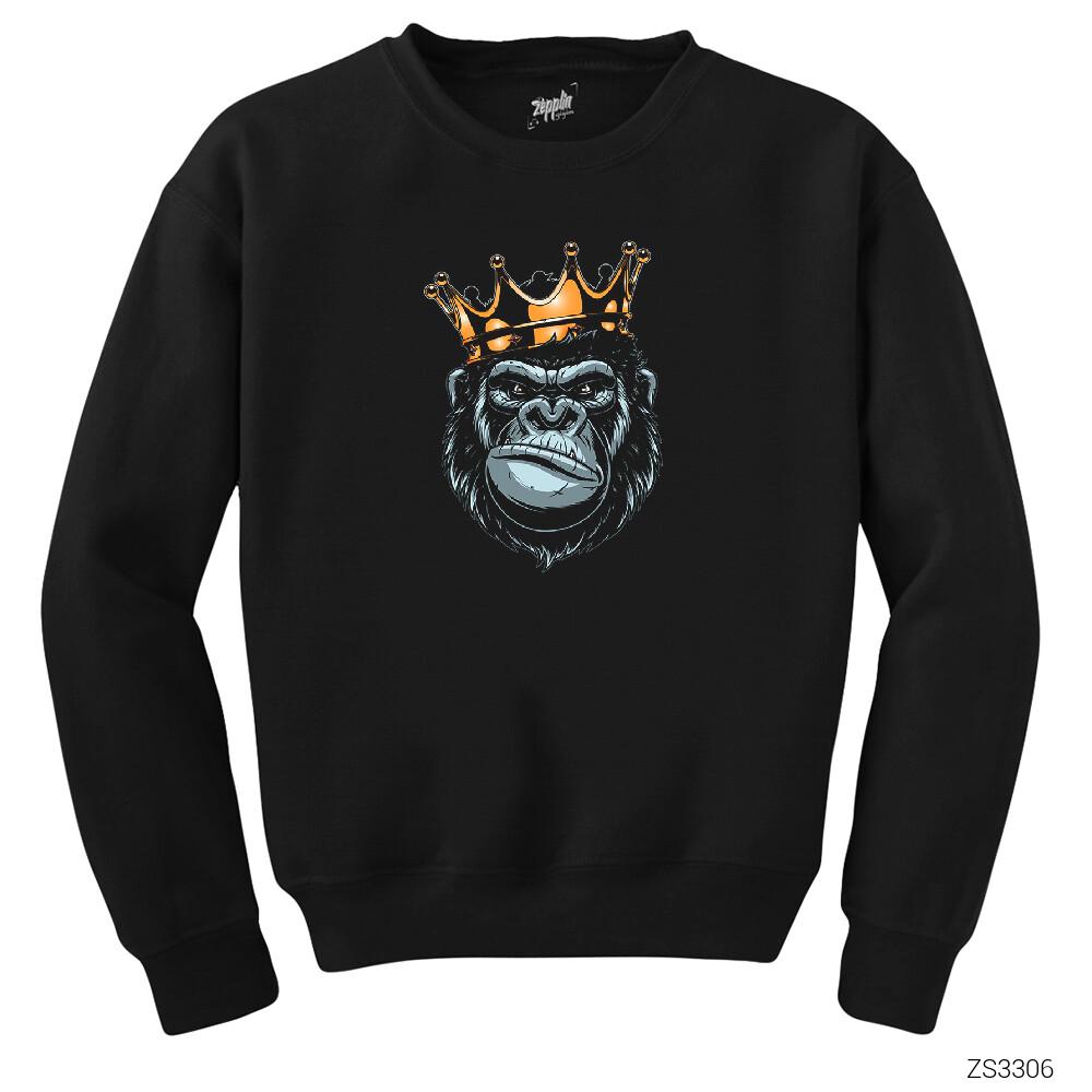 Gorilla King Siyah Sweatshirt