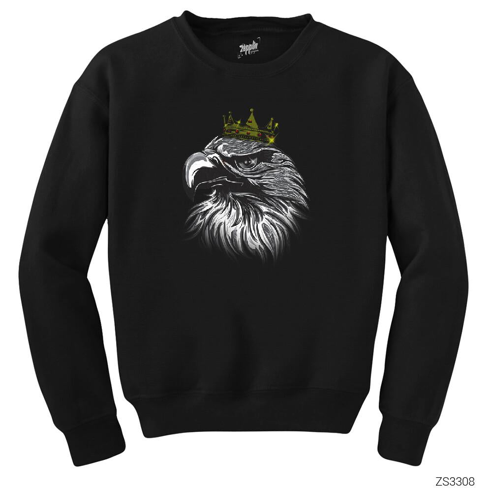 Kartal Kral Siyah Sweatshirt