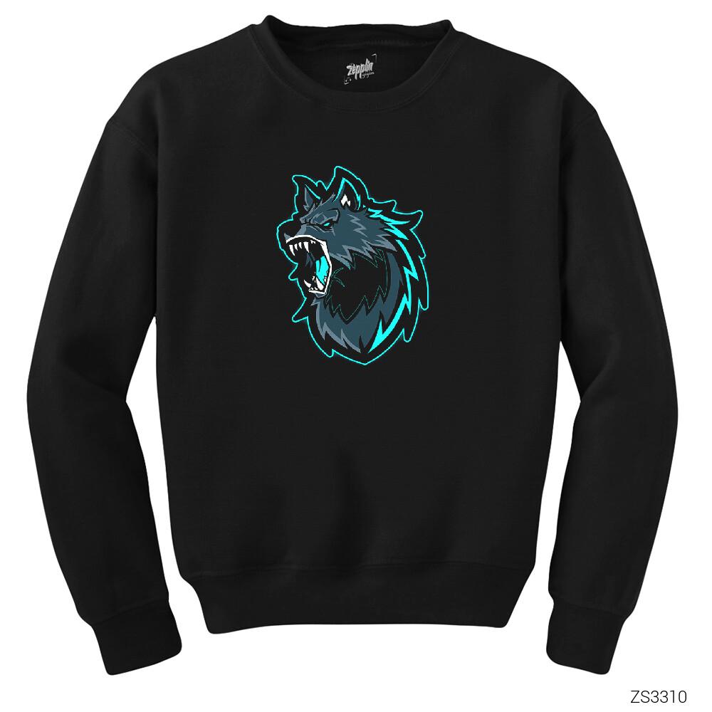 Kurt 3D Siyah Sweatshirt