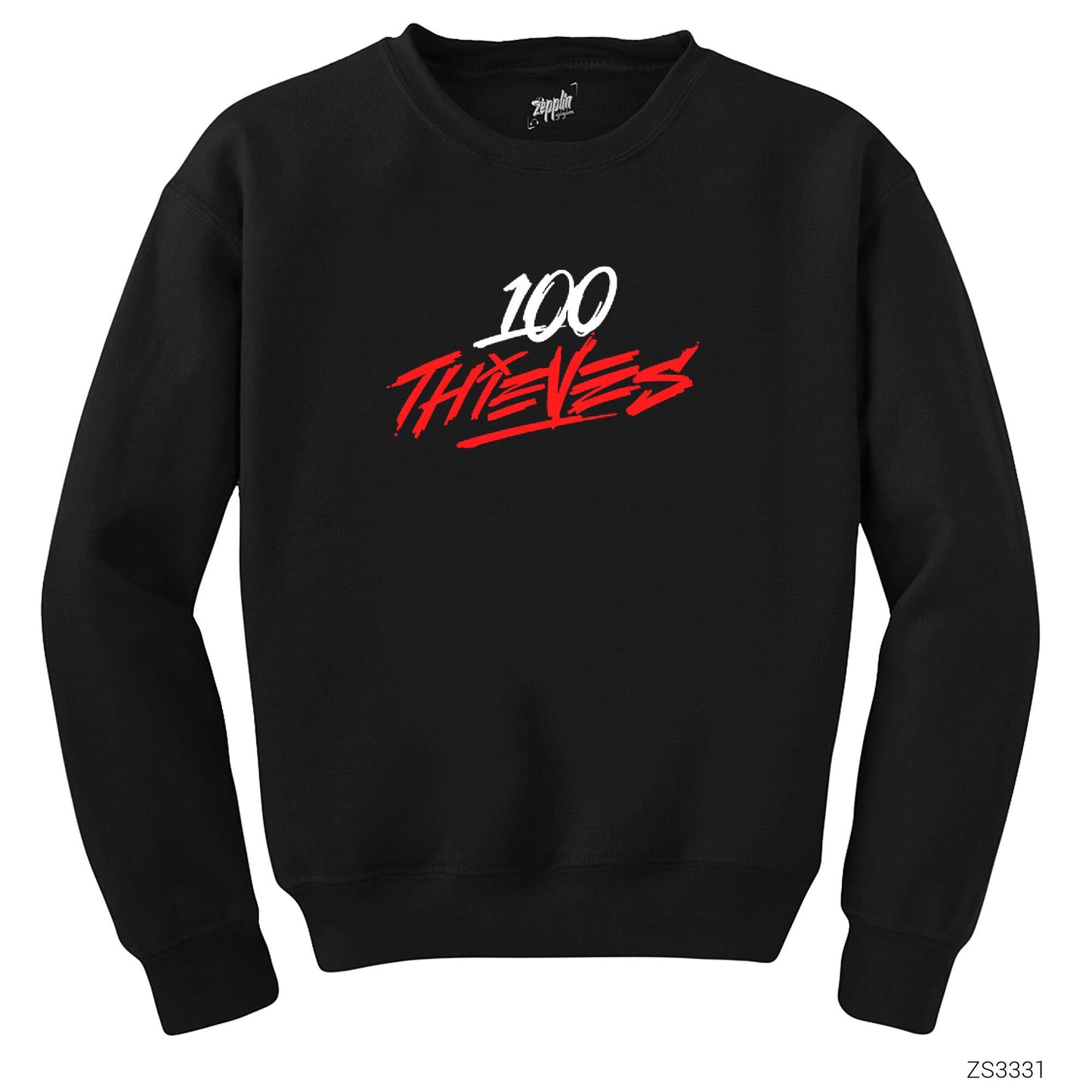 100 Thieves Splash Siyah Sweatshirt