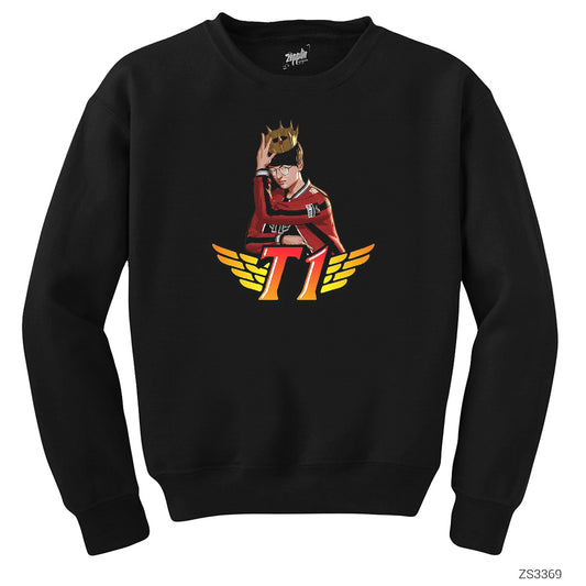 SKT T1 Faker Siyah Sweatshirt