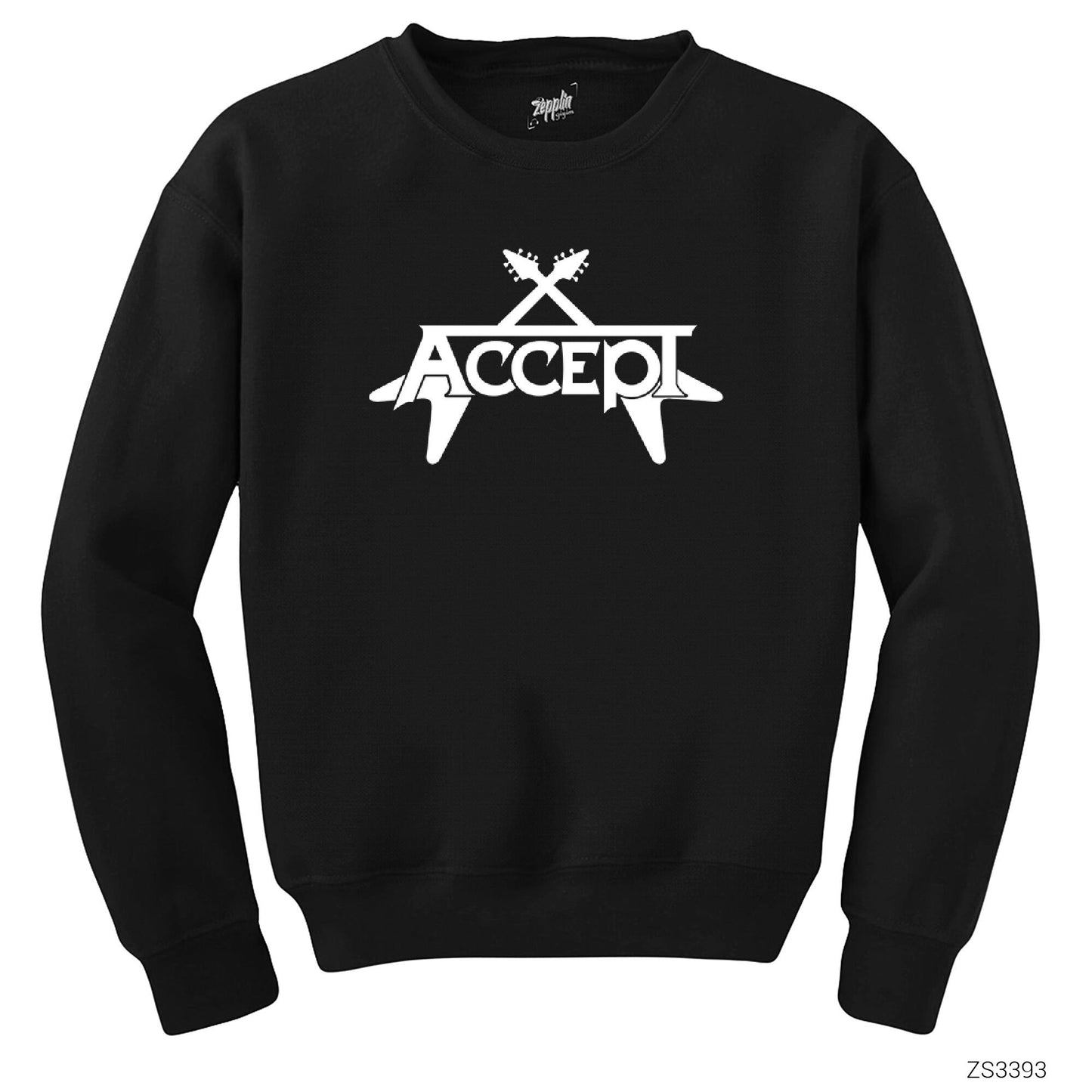 Accept Guitar Siyah Sweatshirt