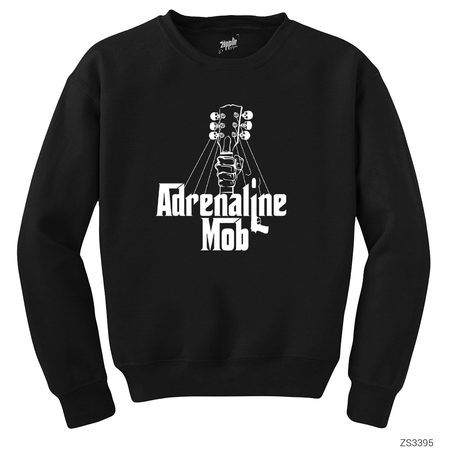 Adrenaline Mob Guitar Siyah Sweatshirt