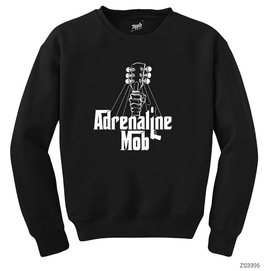 Adrenaline Mob Guitar Siyah Sweatshirt