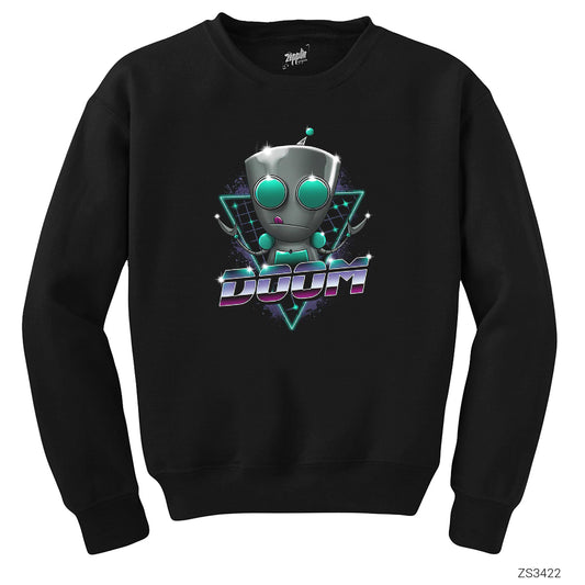 Alien Doom Siyah Sweatshirt