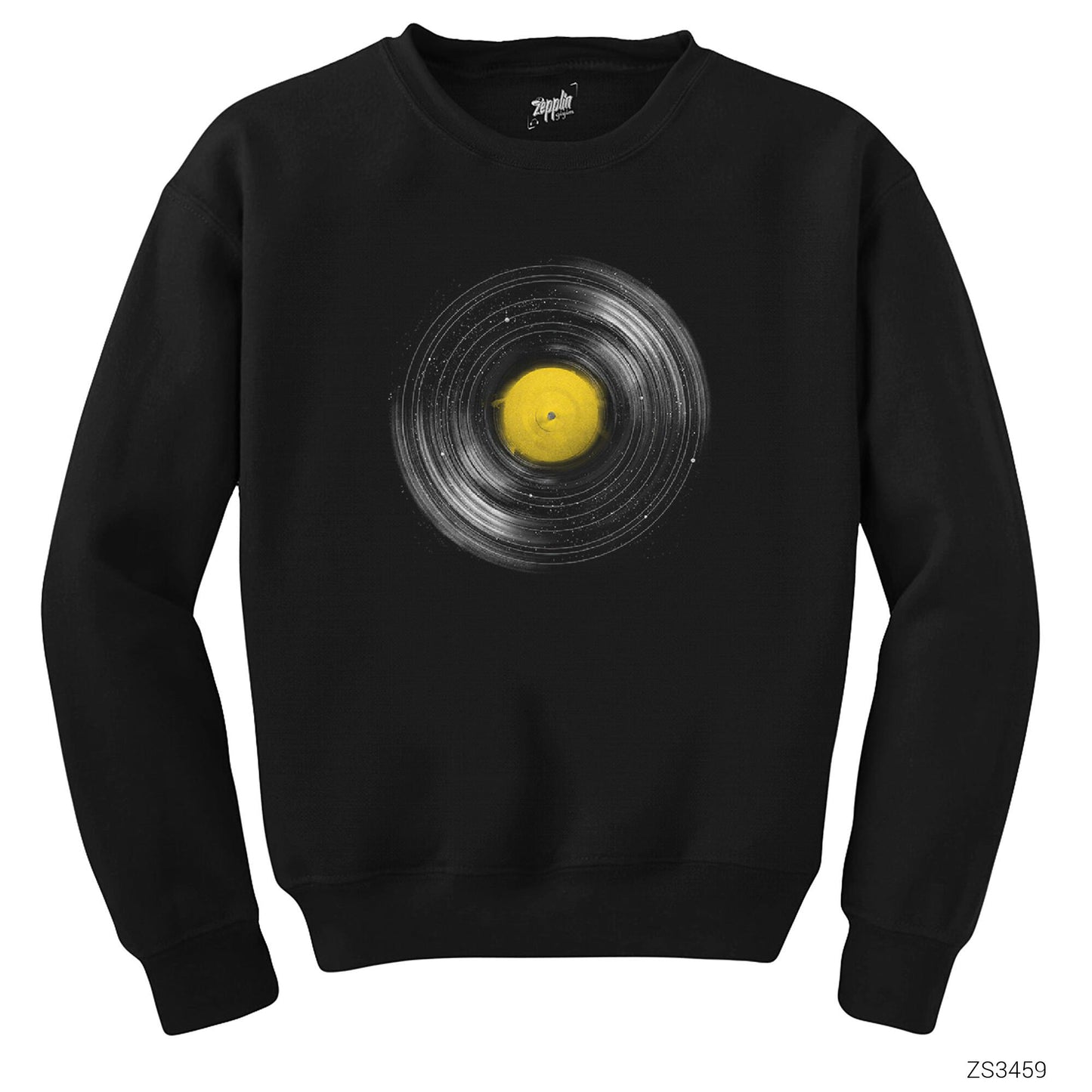 Vinyl Galaxy Siyah Sweatshirt