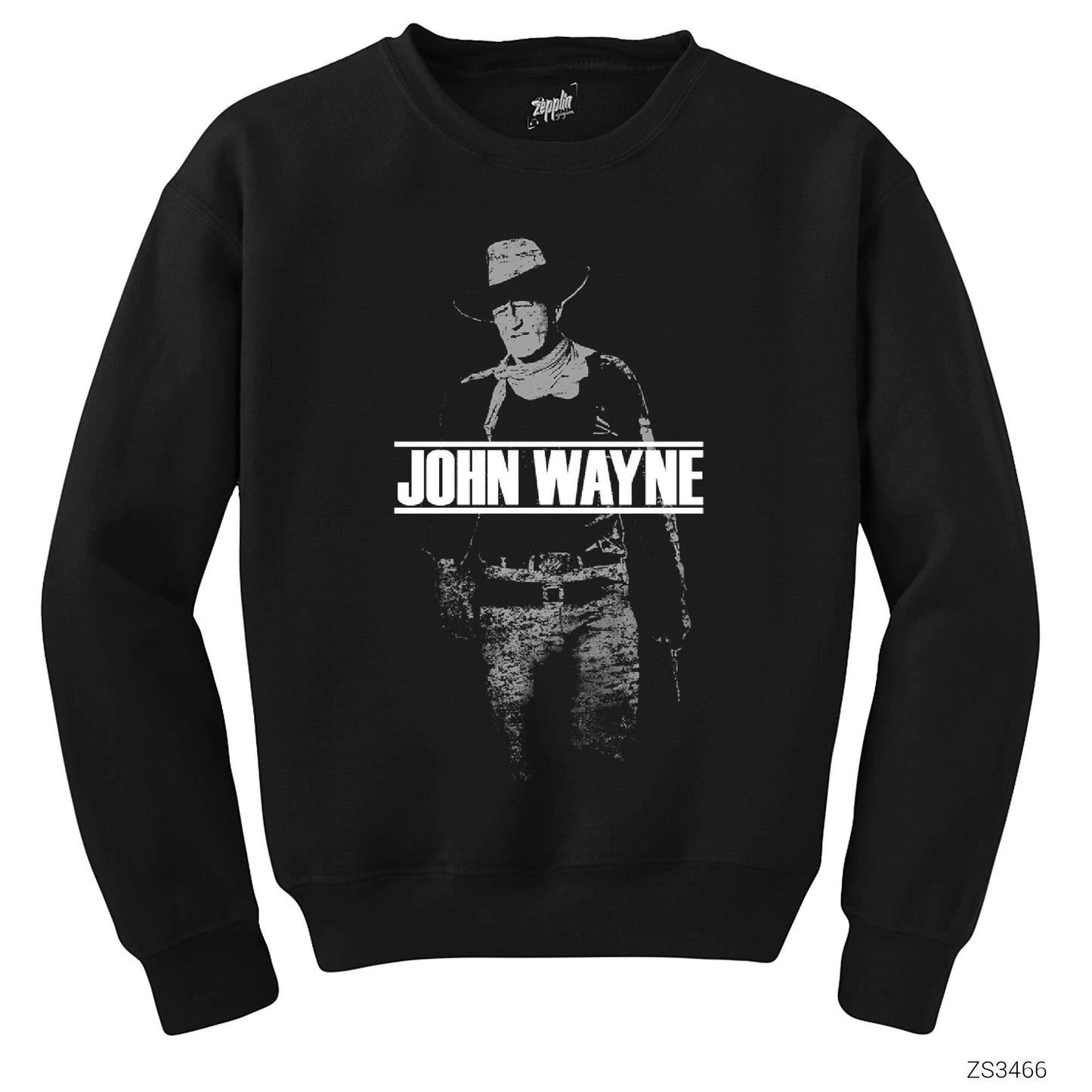 John Wayne Siyah Sweatshirt