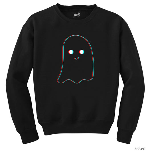 Hayalet Fokus Siyah Sweatshirt
