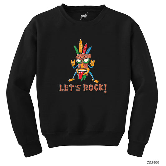 Lets Rock Siyah Sweatshirt