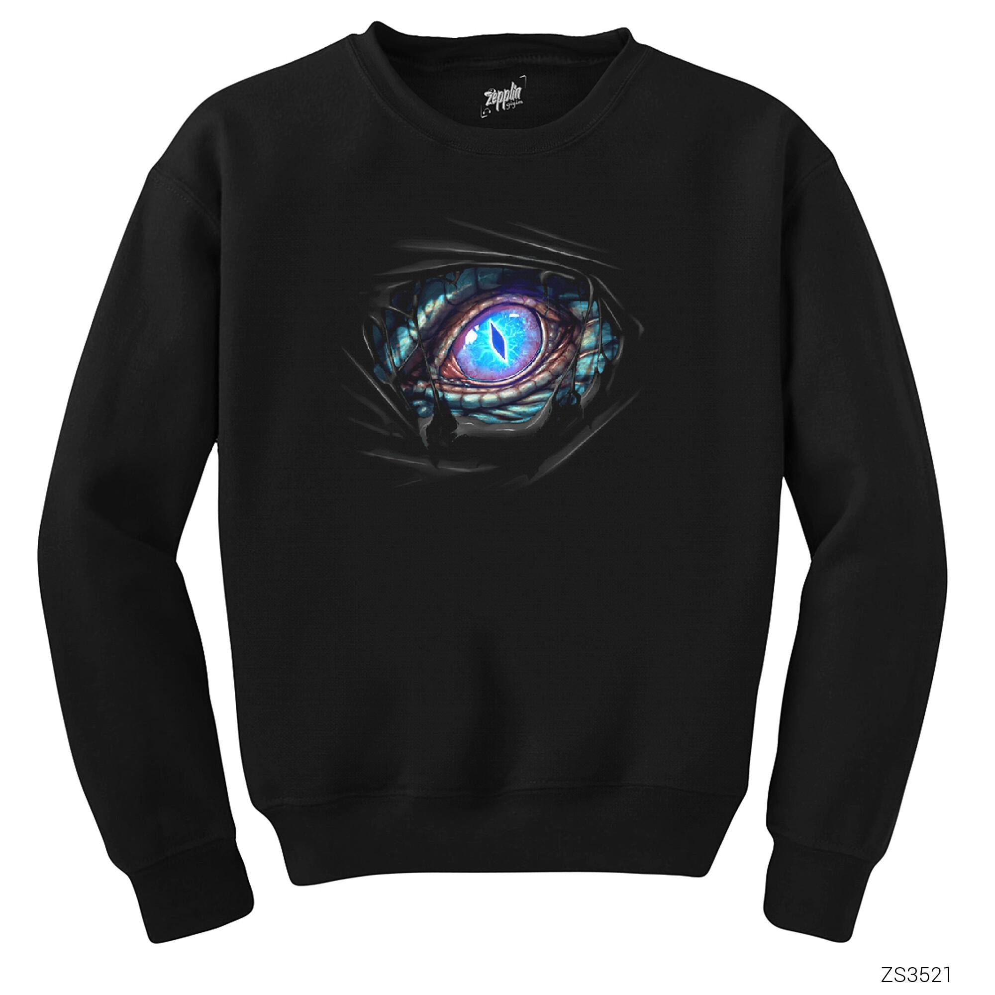 Ejderha Gözü Siyah Sweatshirt