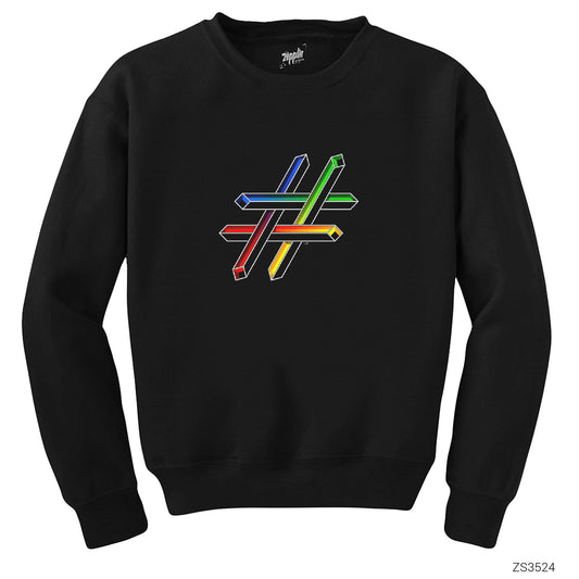 Hashtag Siyah Sweatshirt