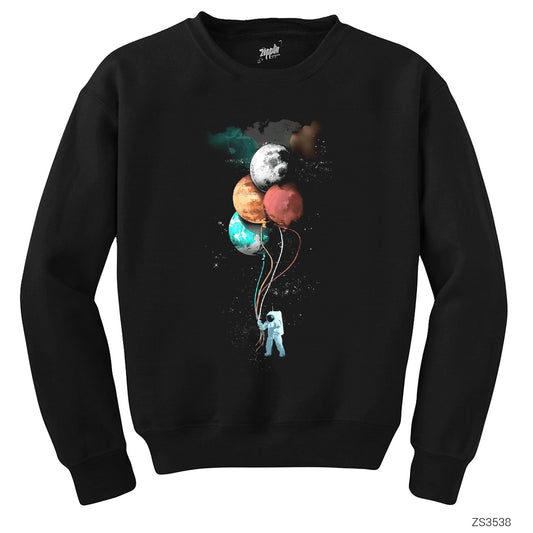 The Spaceman Trip Siyah Sweatshirt