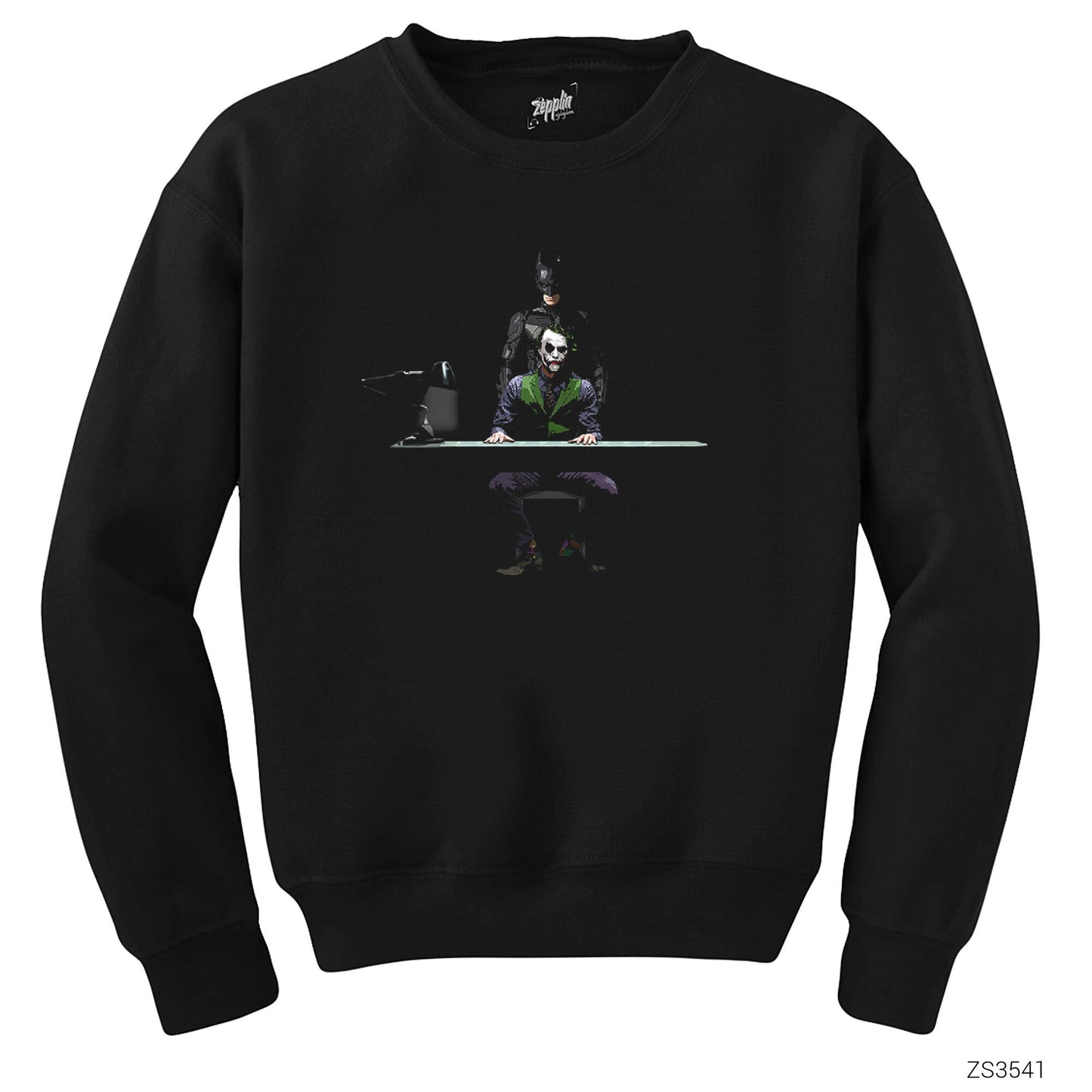 Batman And Joker Inquiry Siyah Sweatshirt