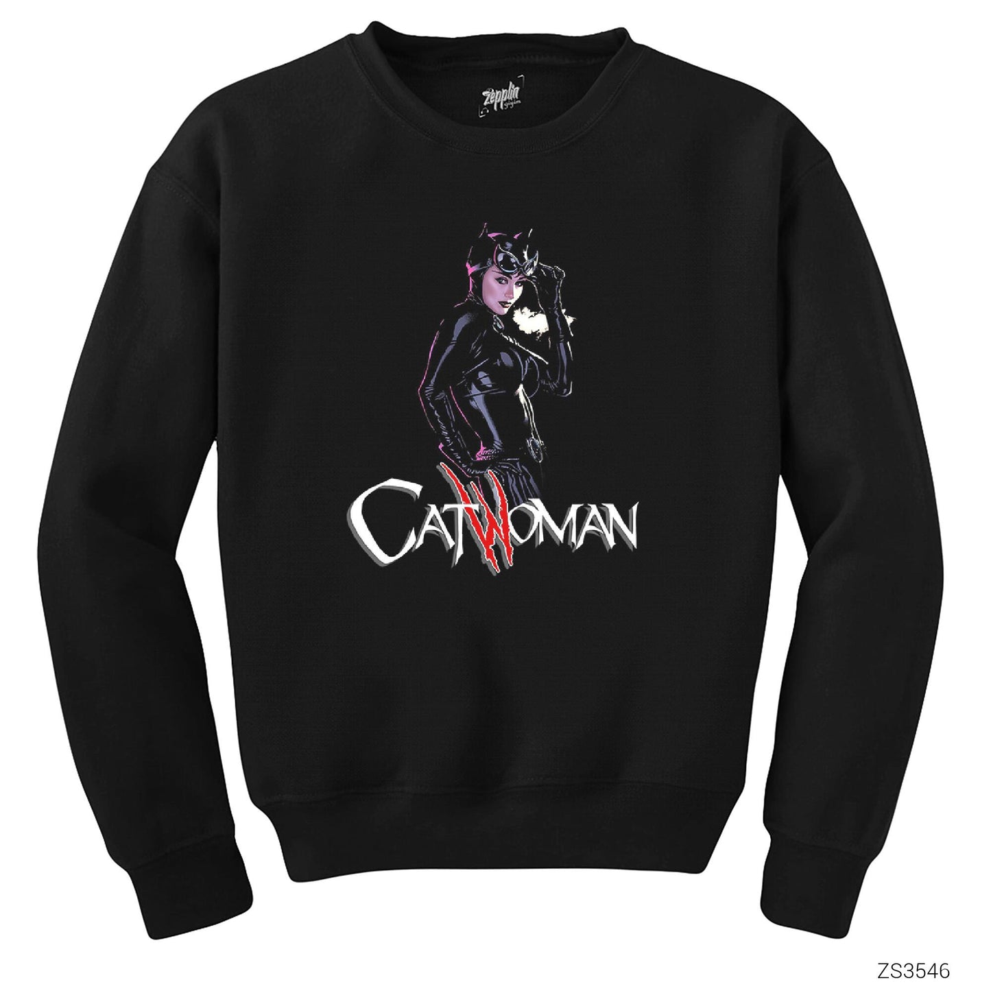 Catwoman Siyah Sweatshirt