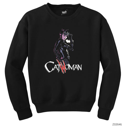Catwoman Siyah Sweatshirt
