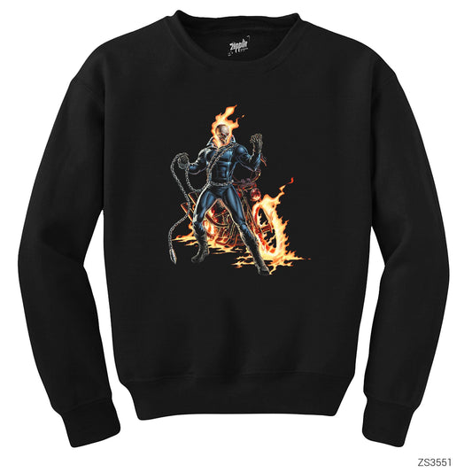 Ghost Rider The Laugh of the Dead Siyah Sweatshirt