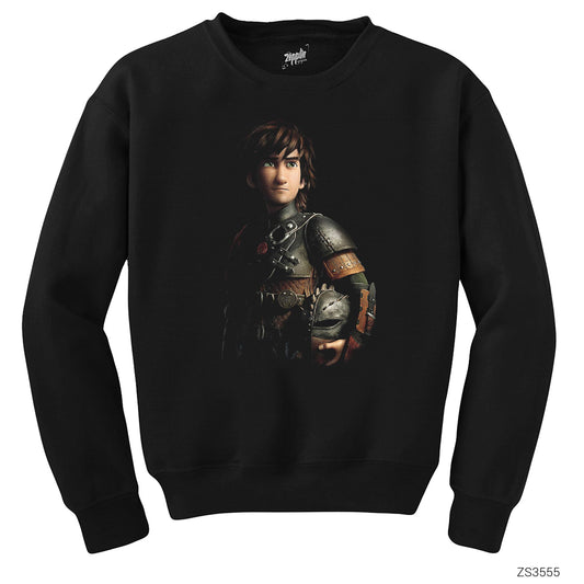 How to Train Your Dragon Hıçgıdık Siyah Sweatshirt