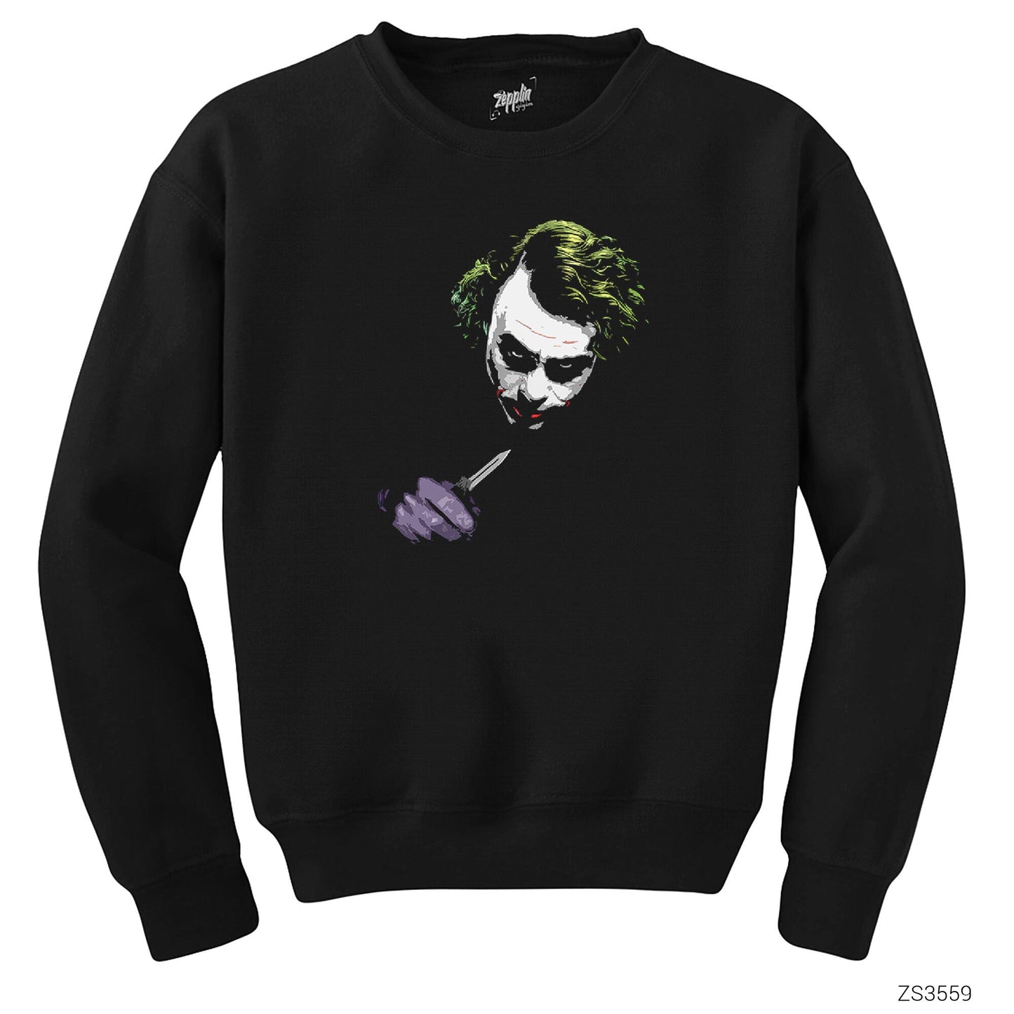 Knife Joker Siyah Sweatshirt