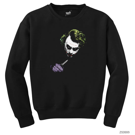 Knife Joker Siyah Sweatshirt