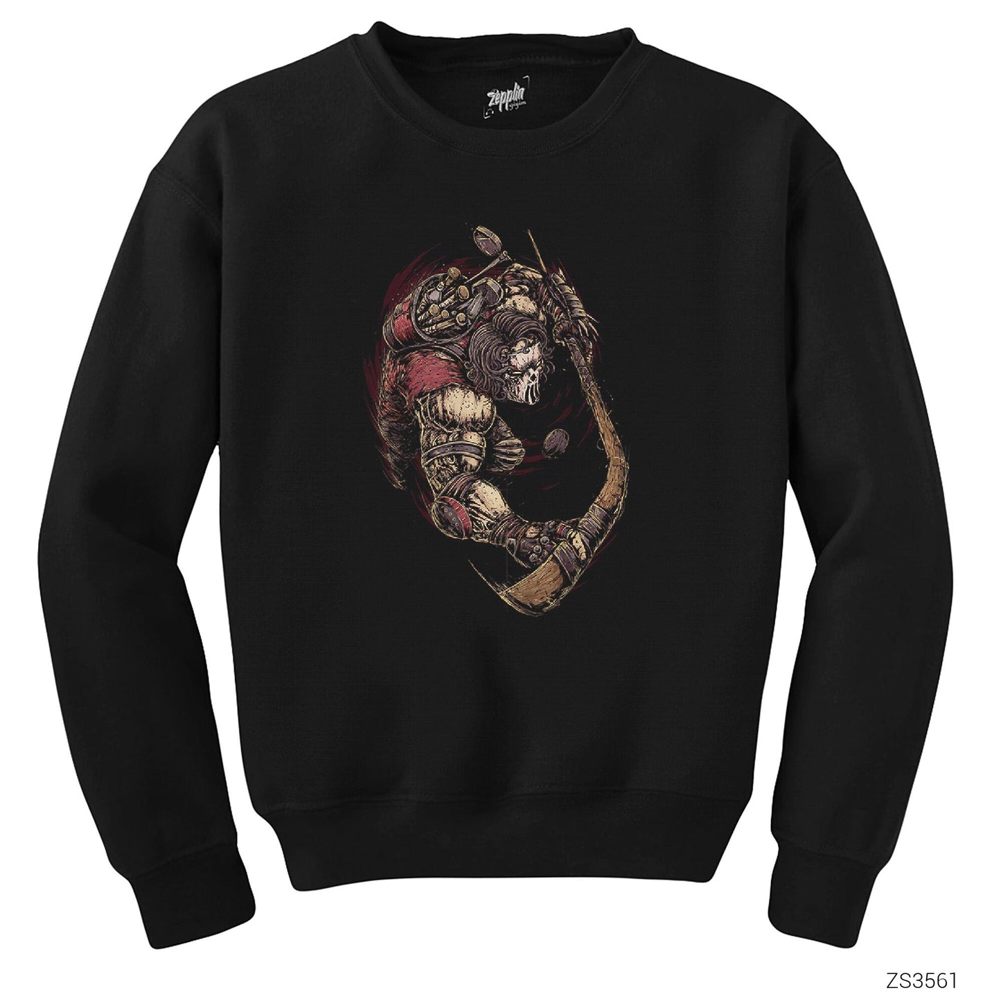 Ninja Turtles Casey Jones Siyah Sweatshirt