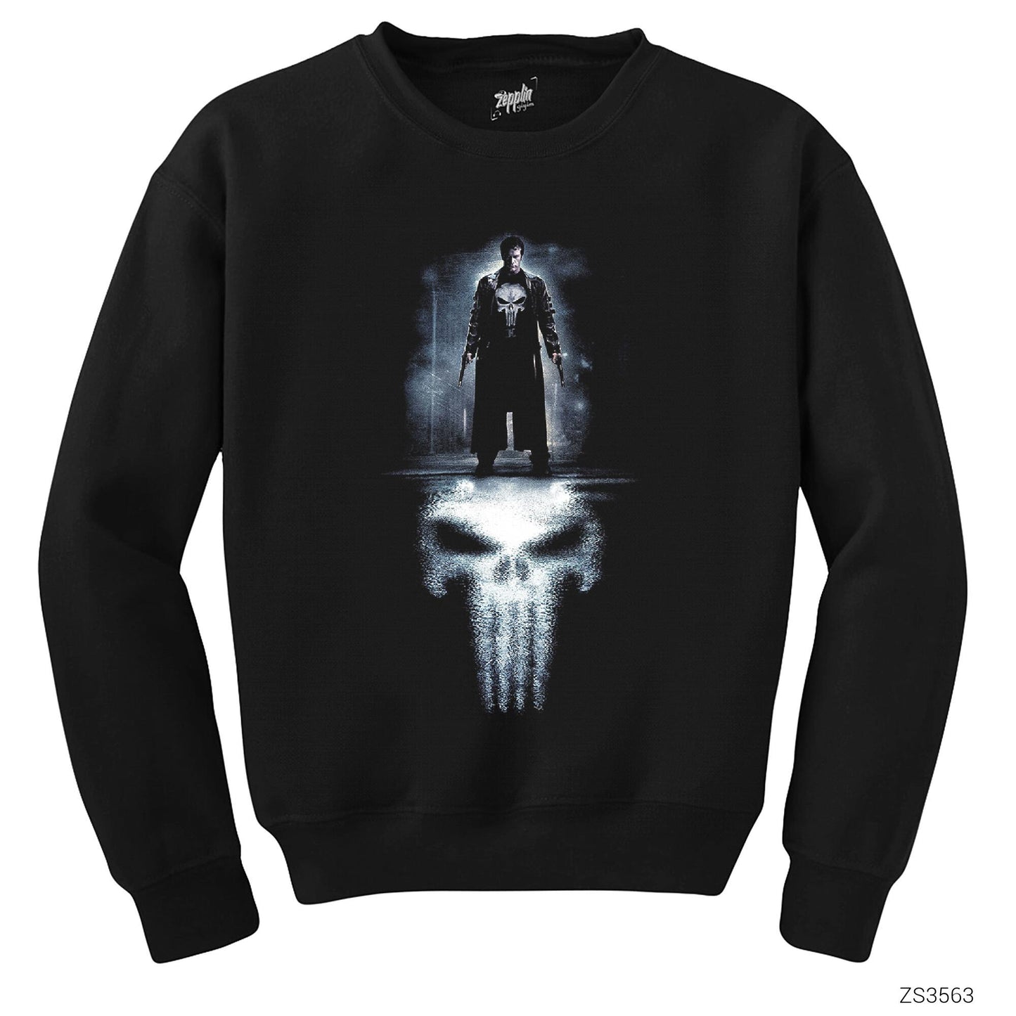 Punisher Reflection Siyah Sweatshirt
