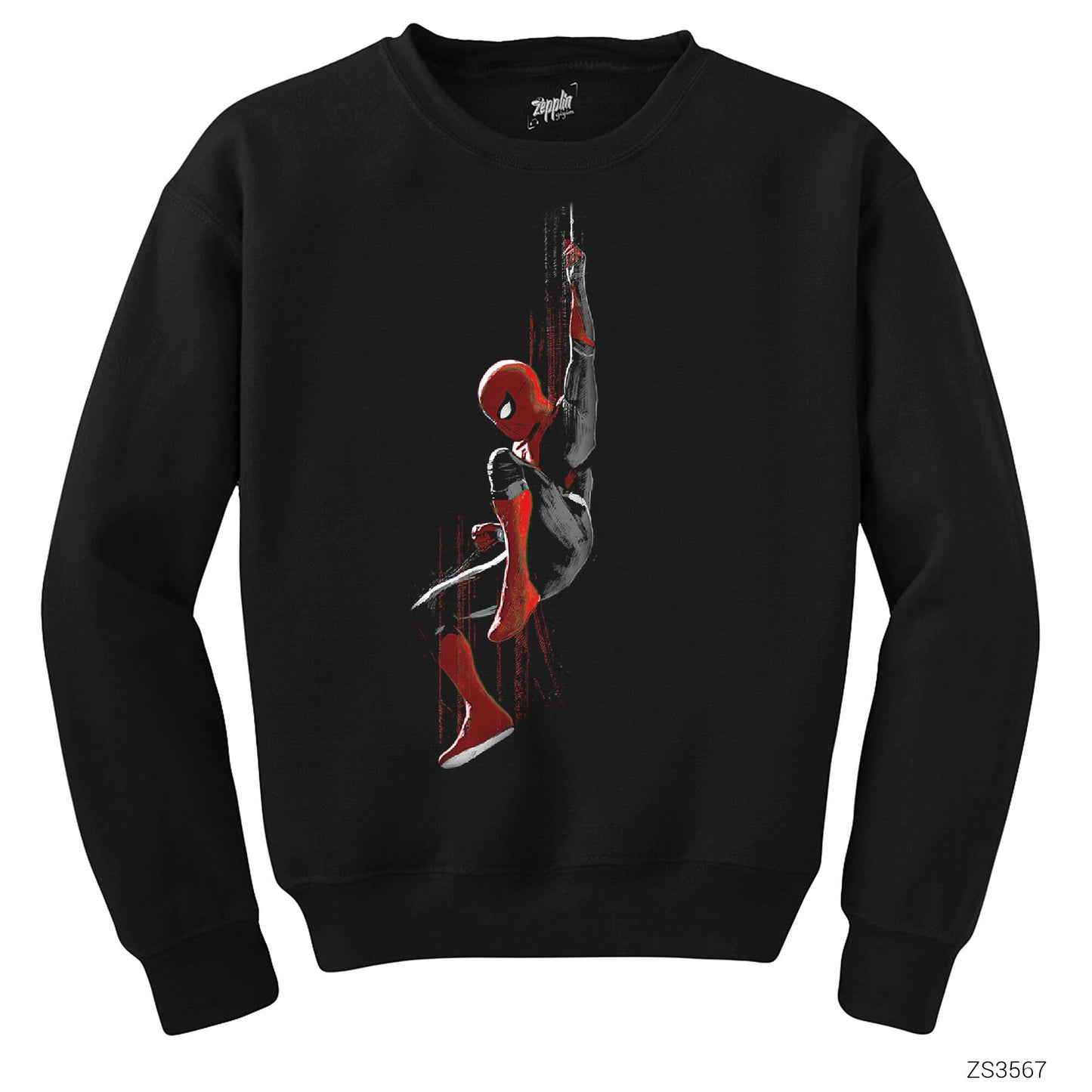 Spiderman Splash Siyah Sweatshirt