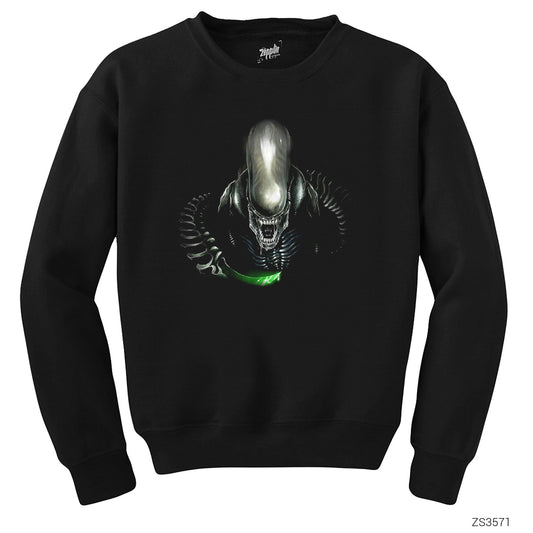Warrior Aliens Siyah Sweatshirt