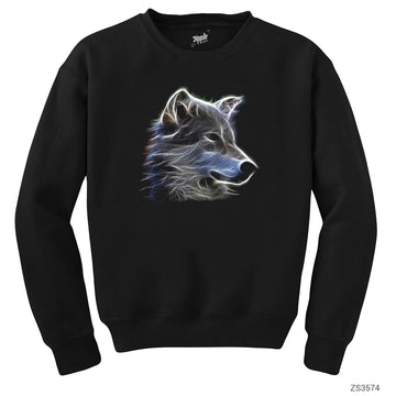 Aura Wolf Siyah Sweatshirt