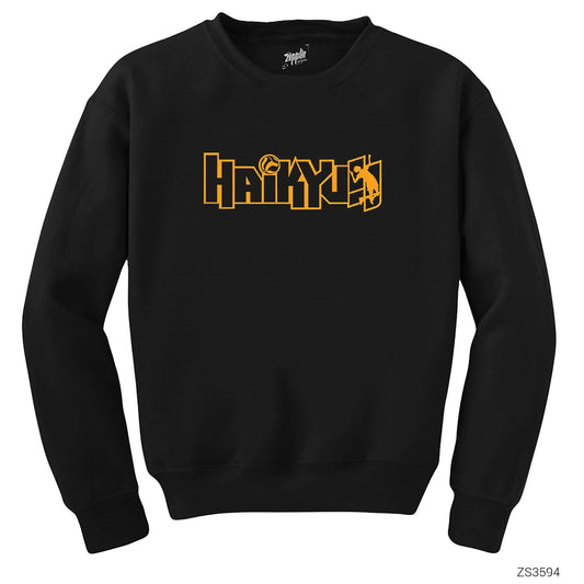 Haikyu Siyah Sweatshirt