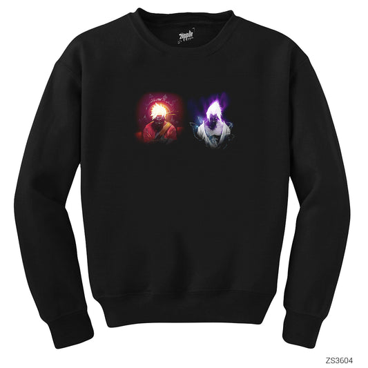 Naruto and Sasuke Siyah Sweatshirt