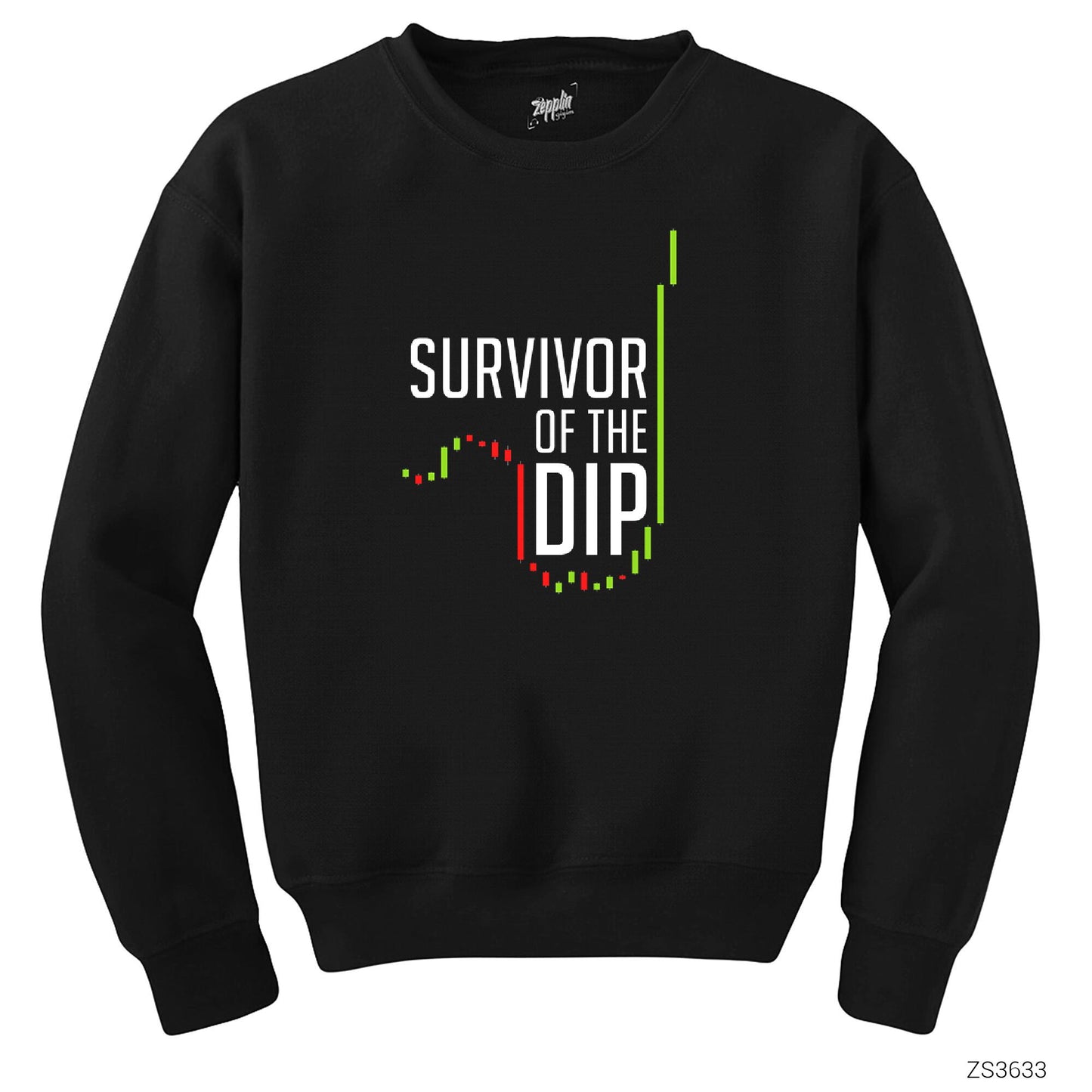 Kripto Para Survivor of Deep Siyah Sweatshirt