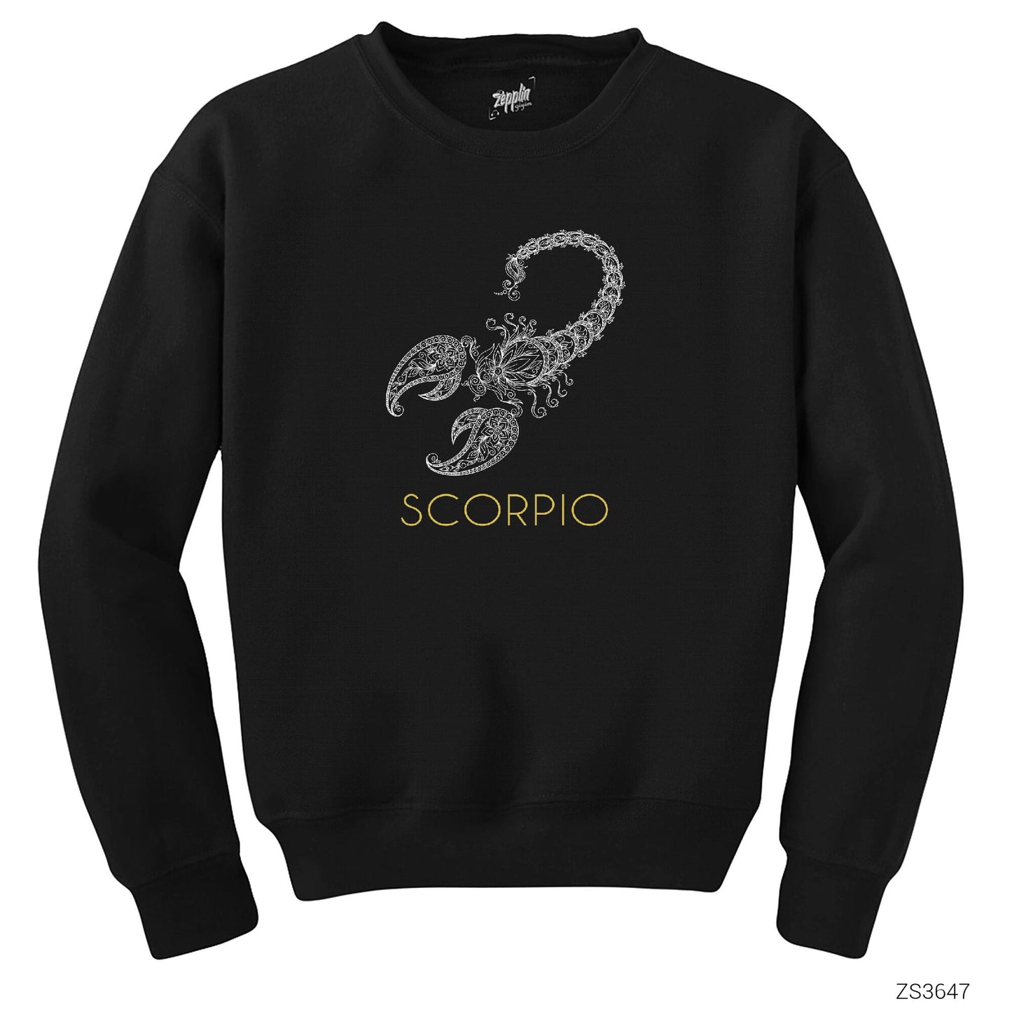 Akrep Burç Retro Siyah Sweatshirt