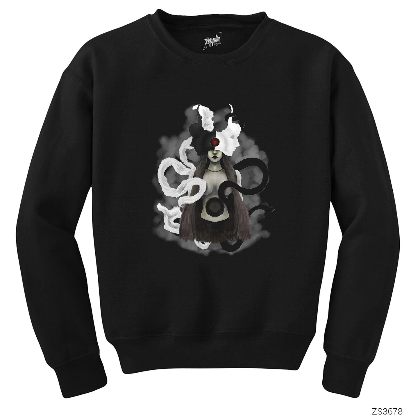 Ikizler Burcu Gothic Siyah Sweatshirt