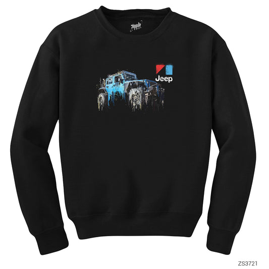 Flowing Jeep Siyah Sweatshirt