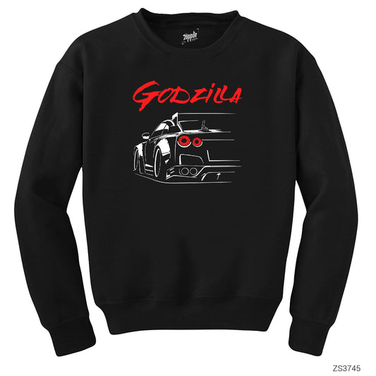 Nissan GTR Godzilla Siyah Sweatshirt