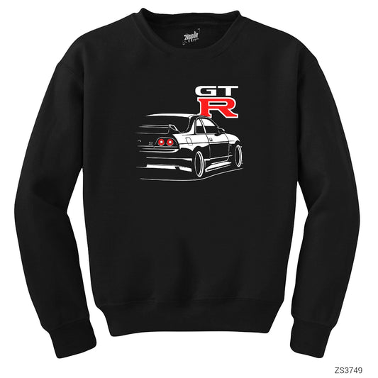 Nissan Skyline GT-R R33 Siyah Sweatshirt