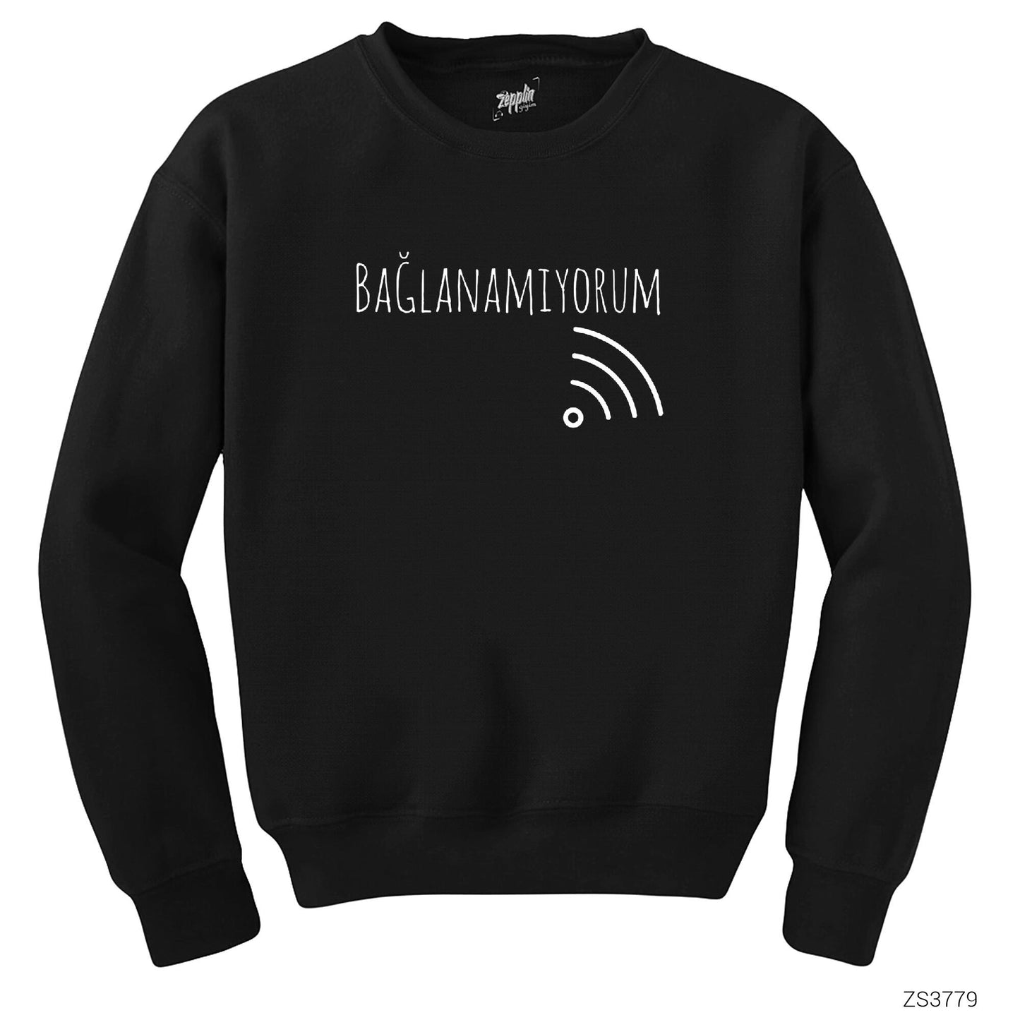 Bağlanamıyorum Siyah Sweatshirt