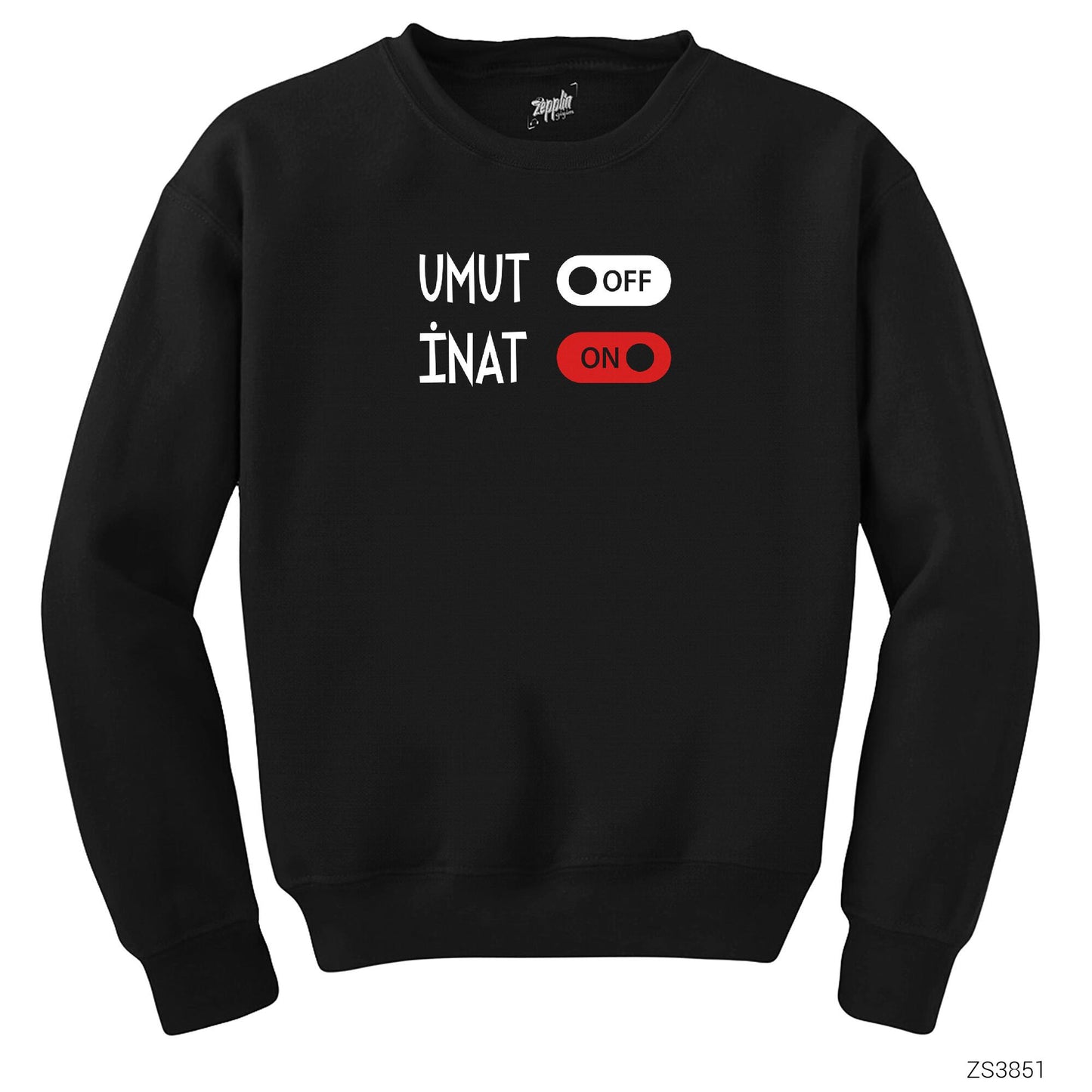Umut ve İnat Siyah Sweatshirt