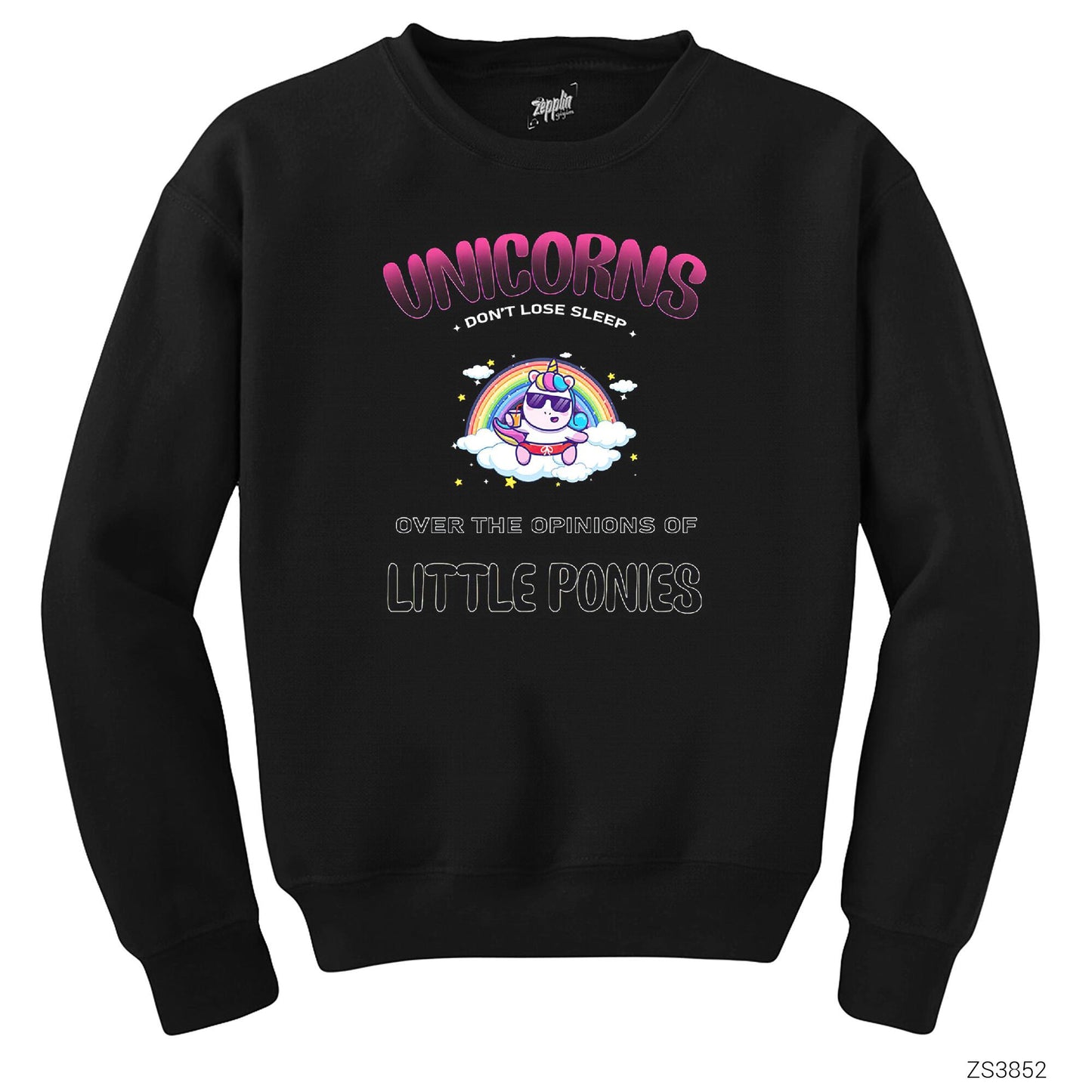 Unicorn Sleep Siyah Sweatshirt