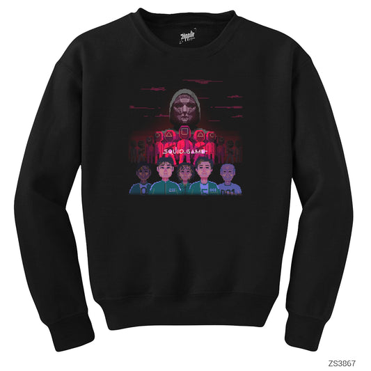 Squid Game Gamer Siyah Sweatshirt