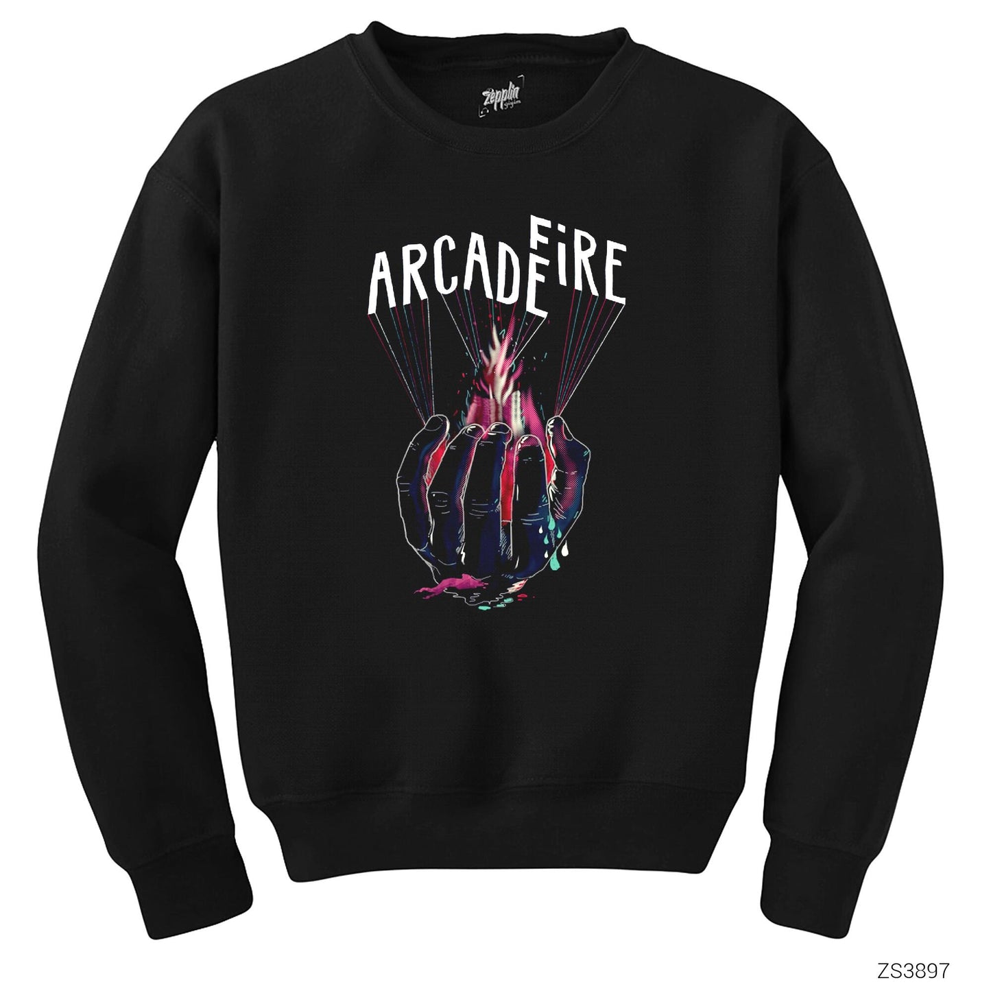 Arcade Fire Hand Siyah Sweatshirt