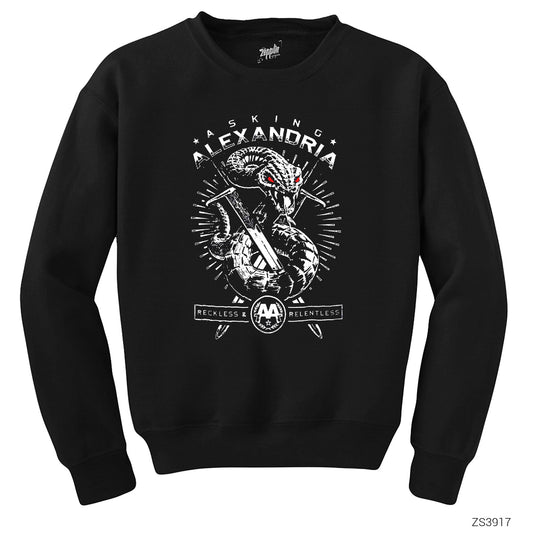 Asking Alexandria Reckless And Relentless Siyah Sweatshirt