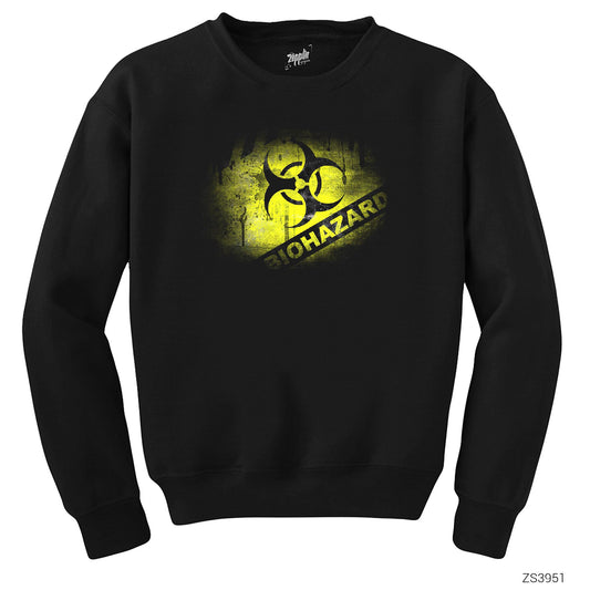 Biohazard Danger Siyah Sweatshirt
