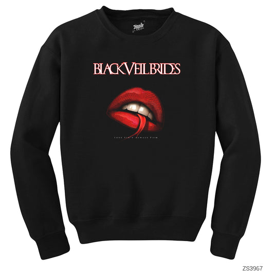 Black Veil Brides Love ist Always Fair Siyah Sweatshirt