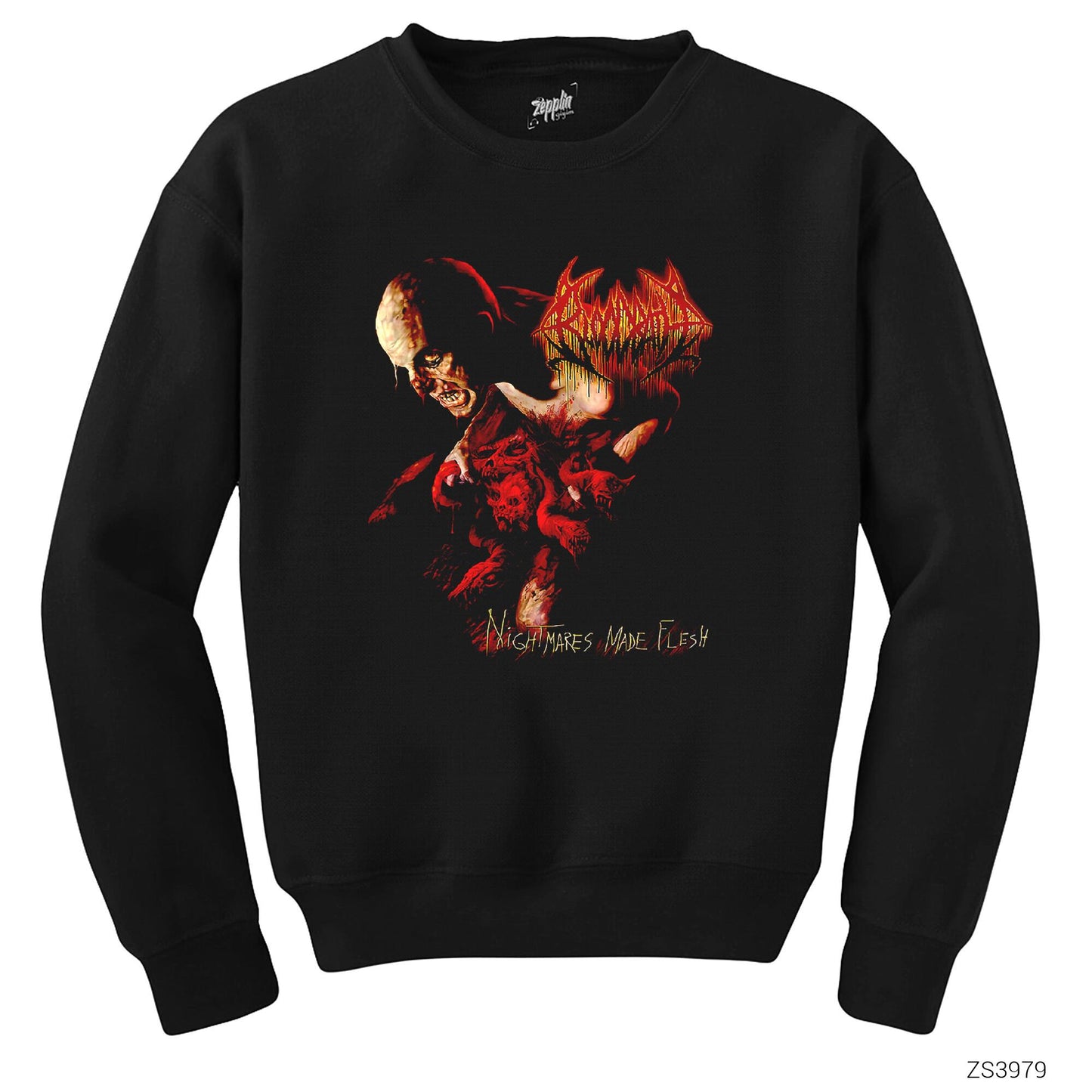 Bloodbath Nightmares Made Flesh Siyah Sweatshirt