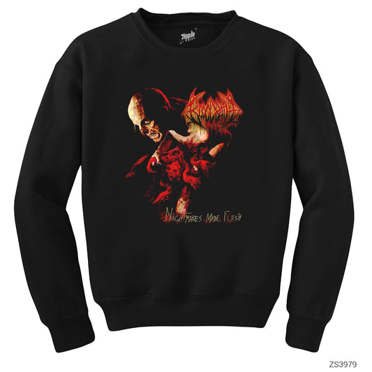 Bloodbath Nightmares Made Flesh Siyah Sweatshirt