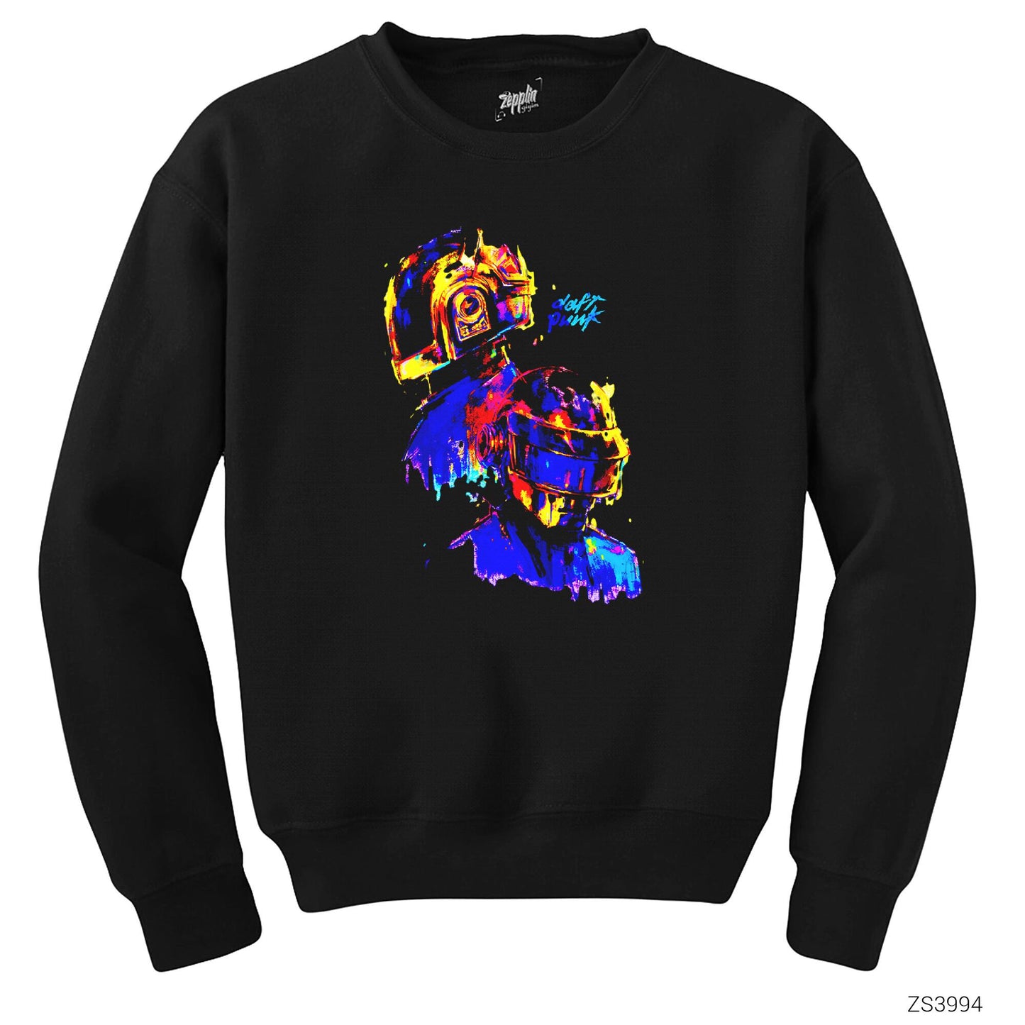 Daft Punk Splash Siyah Sweatshirt